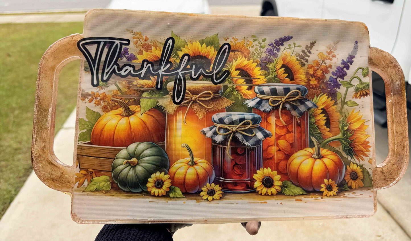 Harvest Tray | Decorative Cutting Board – 15" x 8.5"