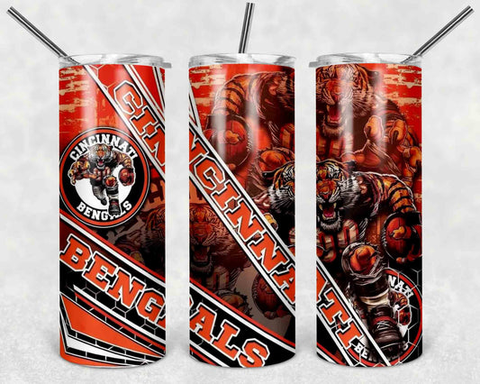 NFL Team Stainless Steel Tumblers with Straw l Football Fan Drinkware l Game Day Gift for Him or Her