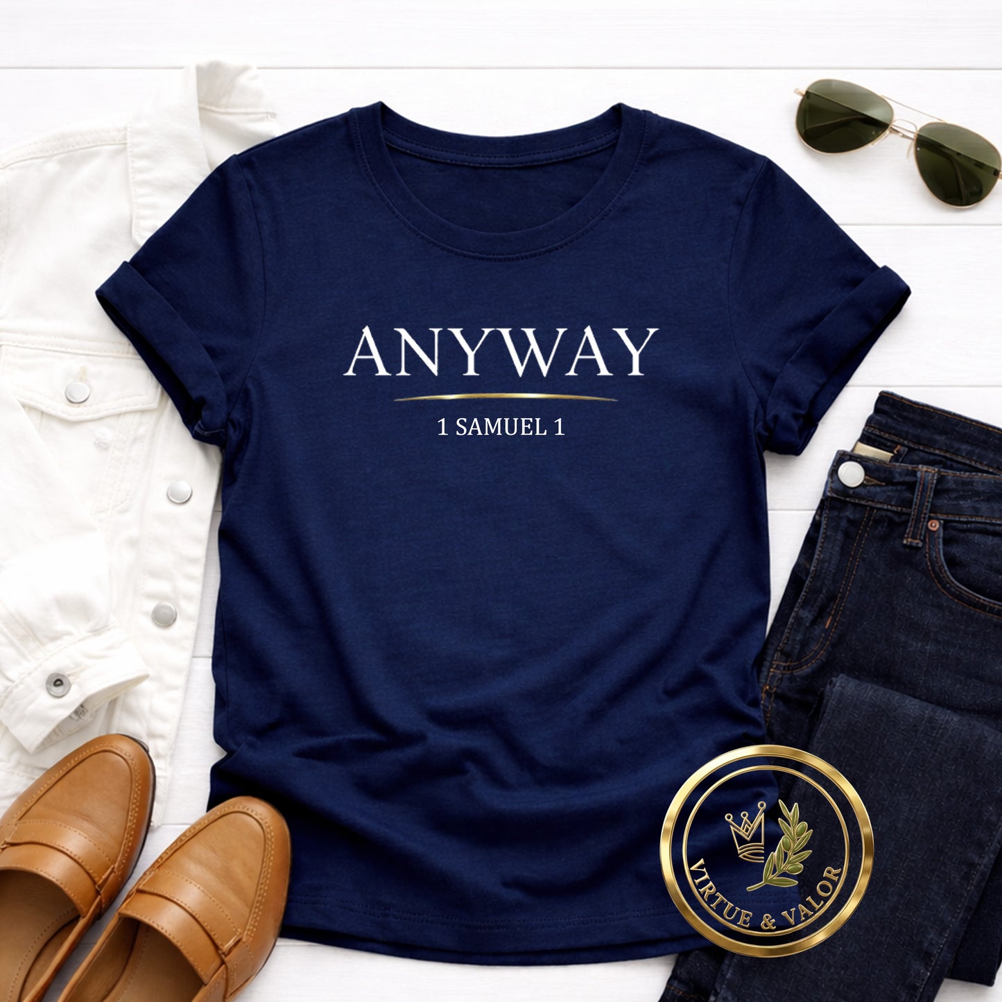 Anyway. – Faith Over Feelings Tee | 1 Samuel 1 | Christian Shirt | Bella Canvas Unisex Tee | Hannah Bible Story Shirt