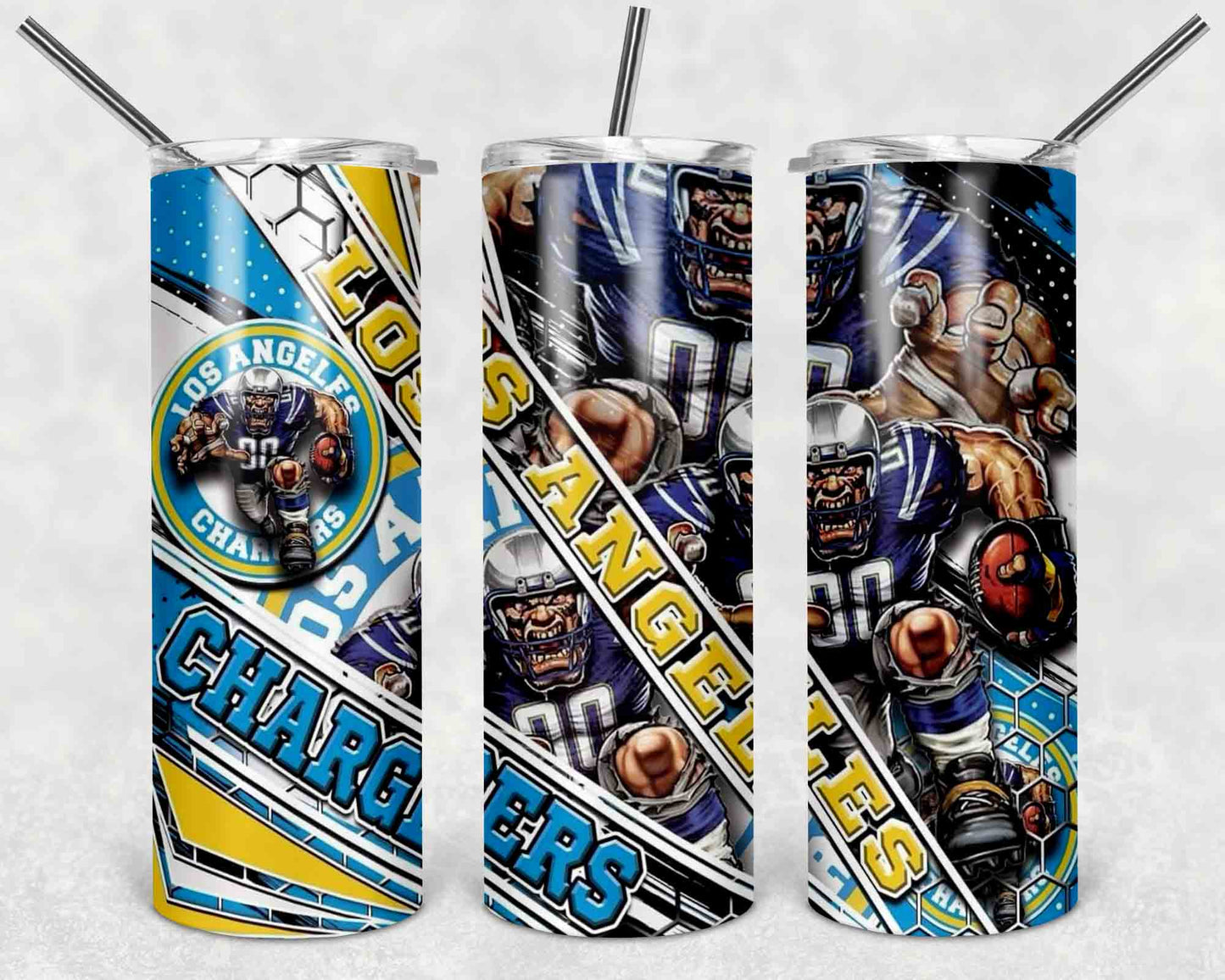 NFL Team Stainless Steel Tumblers with Straw l Football Fan Drinkware l Game Day Gift for Him or Her