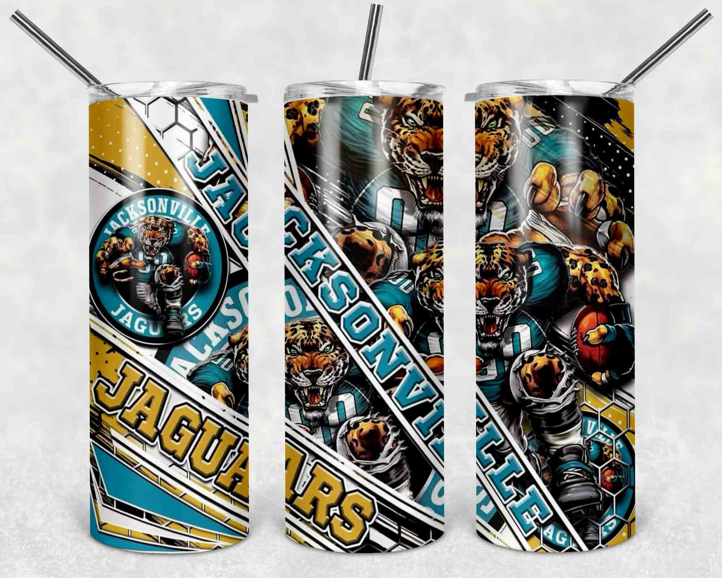 NFL Team Stainless Steel Tumblers with Straw l Football Fan Drinkware l Game Day Gift for Him or Her