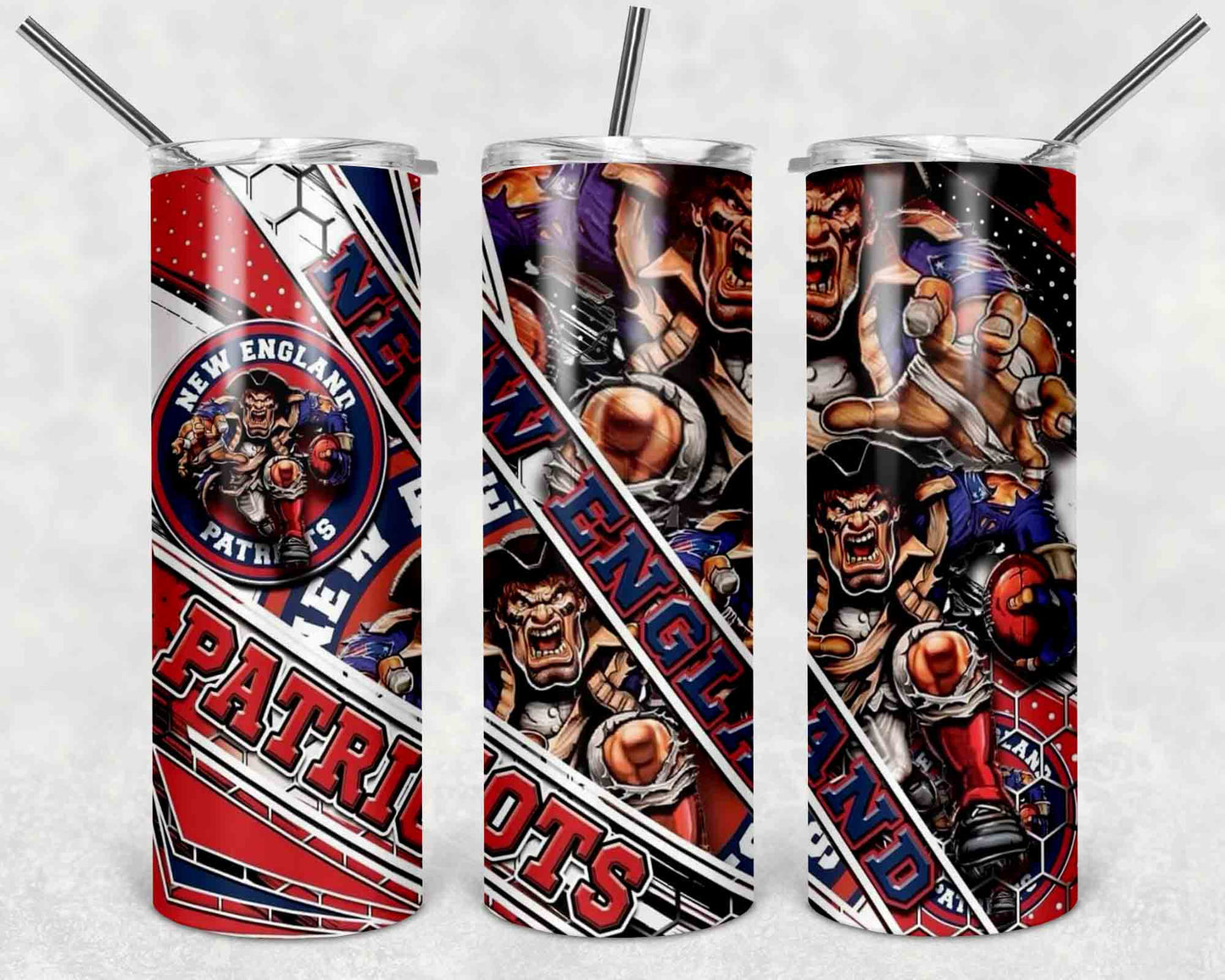 NFL Team Stainless Steel Tumblers with Straw l Football Fan Drinkware l Game Day Gift for Him or Her