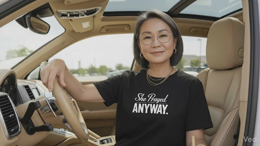 She Prayed. Anyway. – Christian T-Shirt | Faith Apparel | Hannah Collection | Bella Canvas Unisex Tee