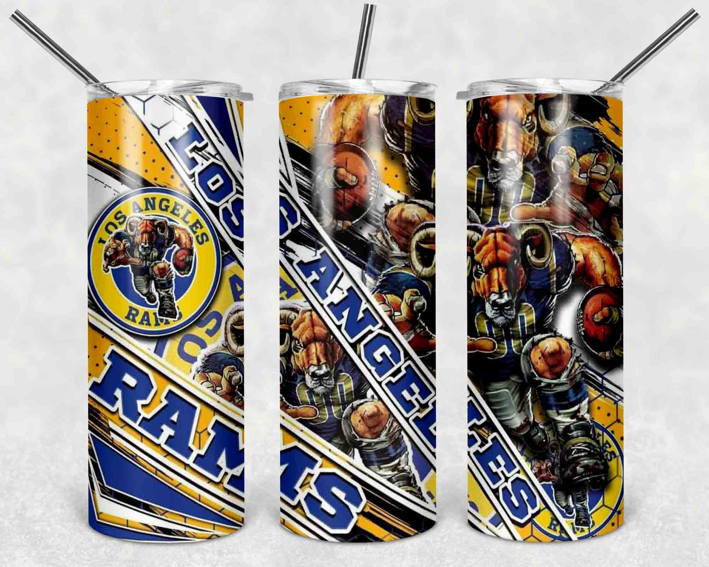 NFL Team Stainless Steel Tumblers with Straw l Football Fan Drinkware l Game Day Gift for Him or Her